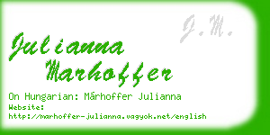 julianna marhoffer business card
